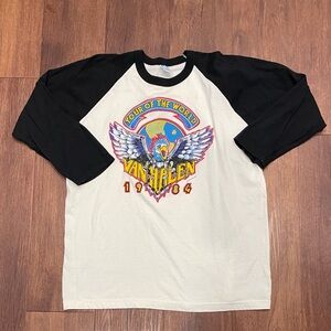 Van Halen Tour of the World Long Sleeve Shirt - Black and White